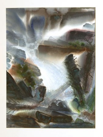 Den vilda bäcken (akvarell 75x54 cm)