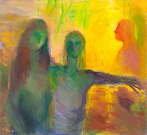 Gestalter i ljus och skugga (ar 1989, 120x130cm)