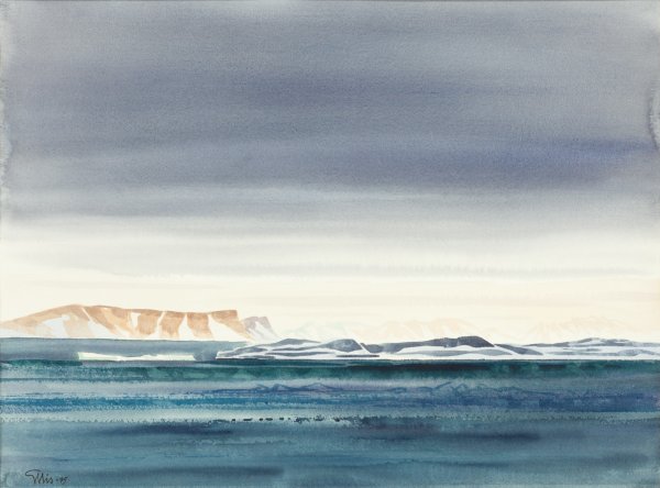 Julinatt, Svalbard, (1995, 55x75 cm)
