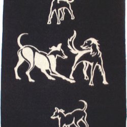 Filt hund (svart/vit 150x210 cm)